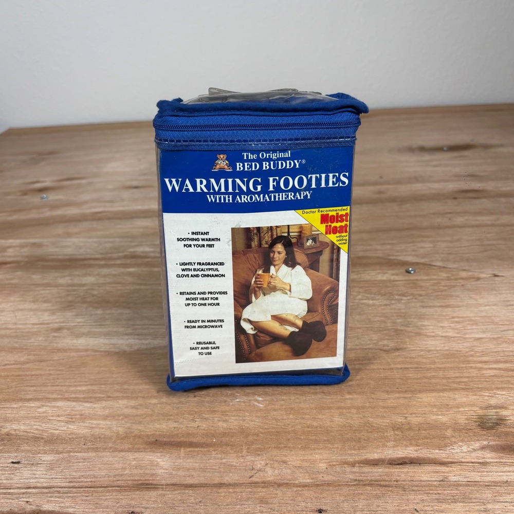 Bed Buddy Warming Footies Microwaveable Aromatherapy Moist Heat Navy Blue Fleece